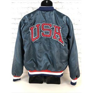 Vtg Team USA 1992 Olympics Satin Jacket 90s Colora